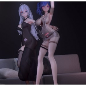 弱音脱衣跳舞+猛男弄两女2k画质MMD视频7z百度盘